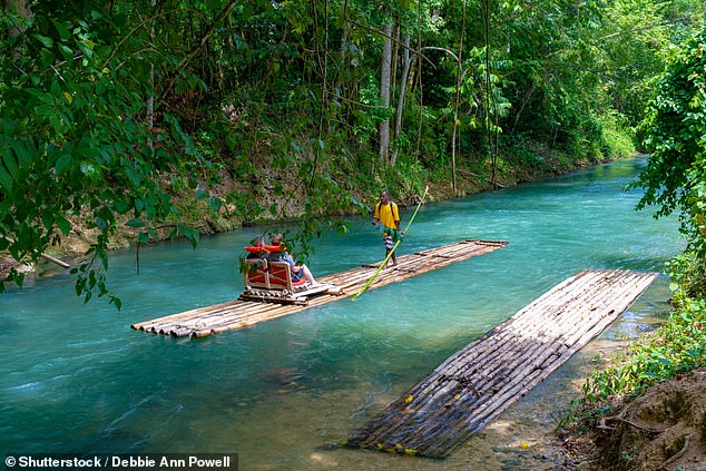 During his stay, Roger (not pictured) visits Martha Brae River for a trip on a bamboo raft