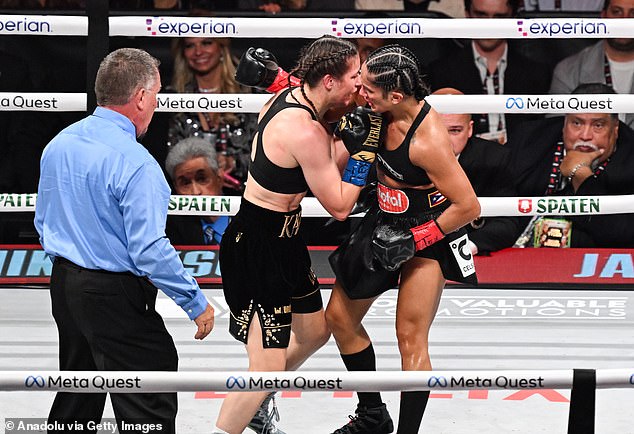 Serrano sustained the cut from a clash of heads, with Taylor deducted a point in the eighth