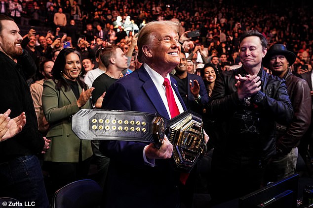 UFC fan Trump had been expected at 'The World's Most Famous Arena' and his appearance only amped up the drama