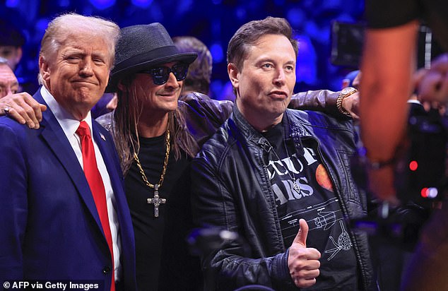 Trump and Musk were both in attendance at Madison Square Garden to watch UFC 309