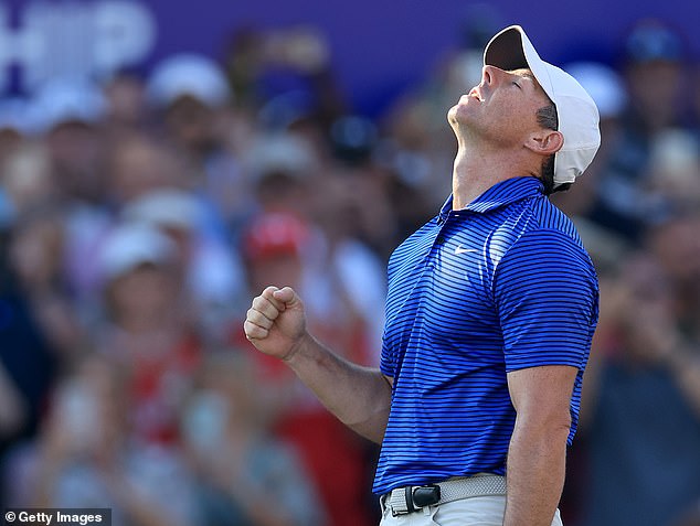 Relief and elation were etched on McIlroy's face as he fended off Rasmus Hojgaard to also win the DP World Tour Championship