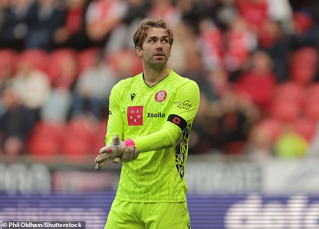 Taye Ashby-Hammond (pictured) kept goal for Stevenage against Gillingham, who had his brother Luca between the posts. Both players came through the academy system at Fulham