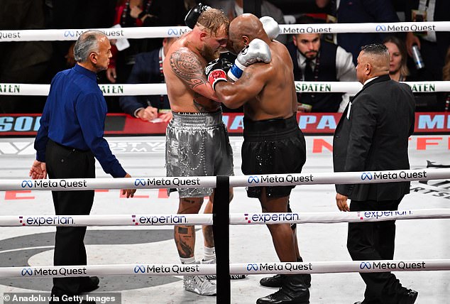 At the end of the match, Tyson was embraced by Paul and the two shared a brief exchange