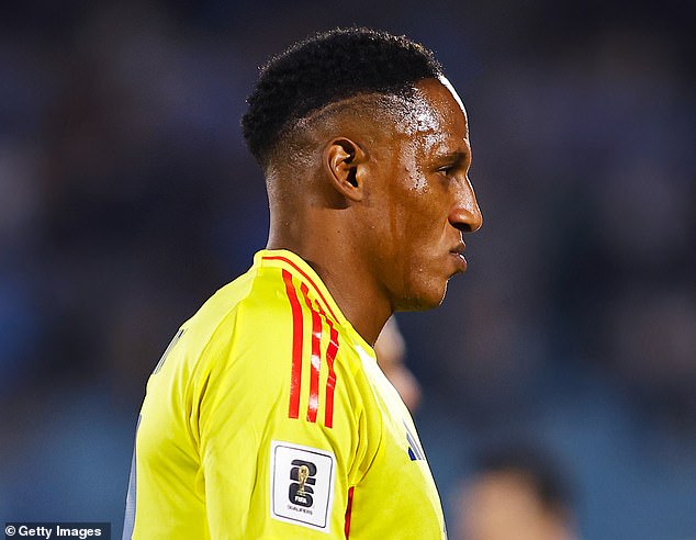 Colombia's Yerry Mina found himself on the wrong end of Nunez's passionate reaction