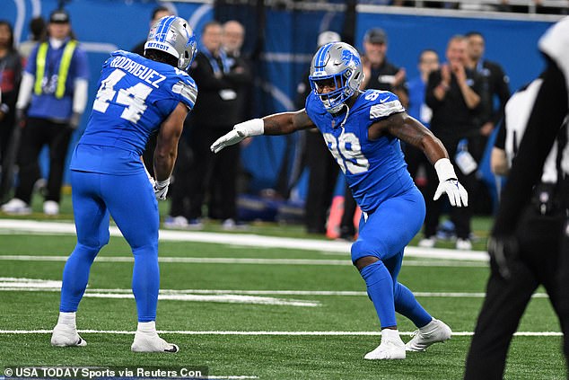 Za'Darius Smith (right) and Malcolm Rodriguez (left) busted it out the dance after a sack