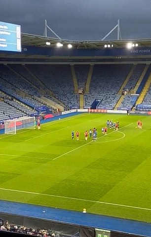 Terland and Turner stood in front of Leicester goalkeeper Janina Leitzig to obstruct her view and disrupt her ability to correctly set up her wall