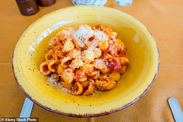 'Orecchiette' or 'little ears' are a type of pasta traditionally shaped by hand