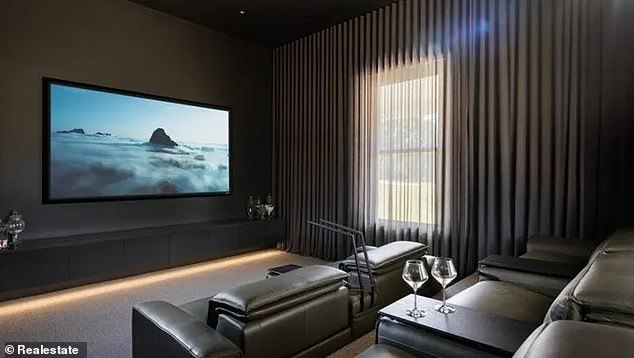 The home also boasts a home cinema