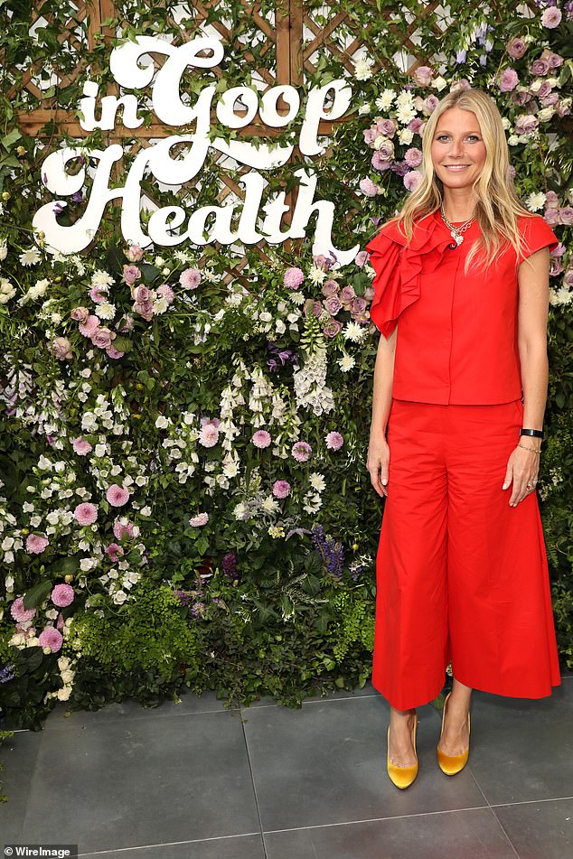 The actress had last appeared in a film in 2019 as she took time away from acting to focus on her lifestyle brand, Goop; pictured in 2019 in London, England at a Goop event