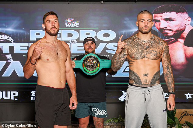 The main event sees Kris Terzievski (left) fighting former UFC star Tyson Pedro (right) for the WBC Bridgerweight International Title