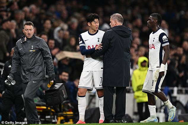 Son's season has been disrupted by a hamstring injury sustained in the Europa League