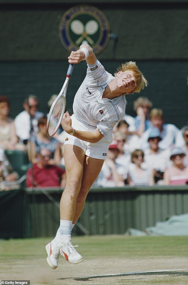 Becker during the Wimbledon Men's Signles final in 1985.  Elvira was present for Boris’s historic victory at the tournament when he became the youngest-ever champion at the age of 17