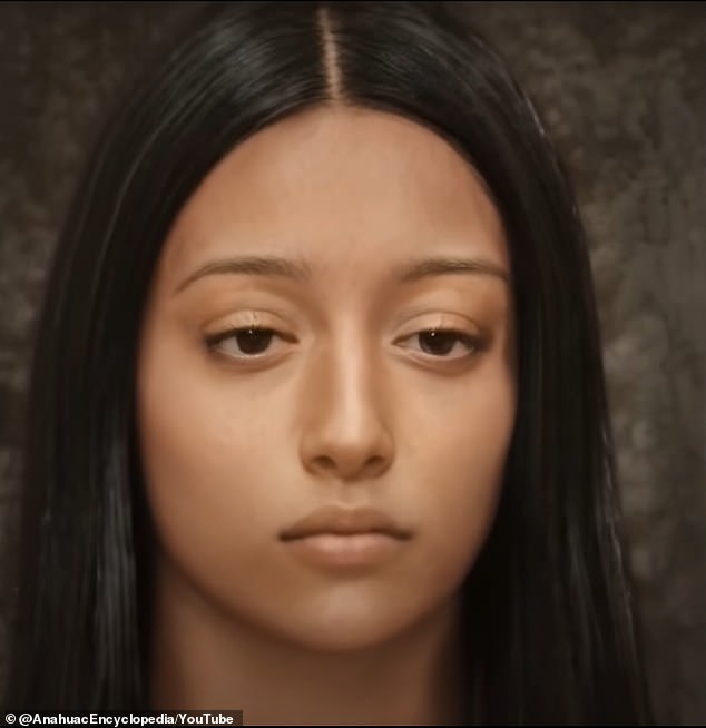 The researchers used the image to recreate the look of Mary using AI, which studied the imagery for weeks to capture her appearance