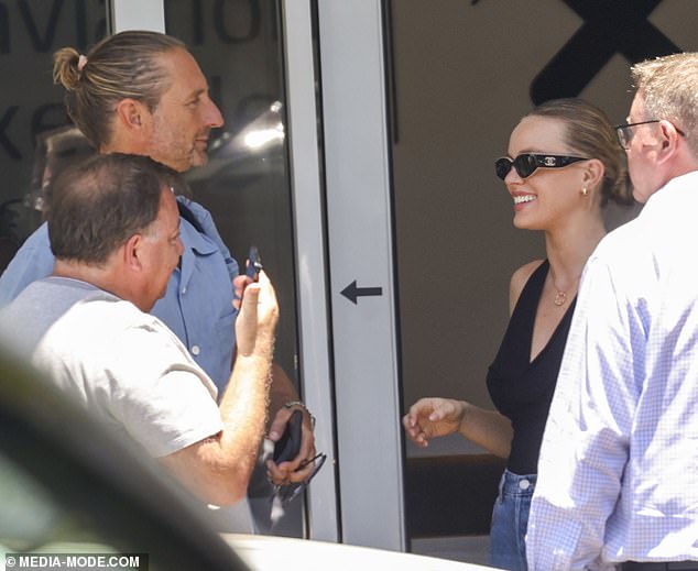 The couple have been keeping things low-key since their news was confirmed, but they were spotted arriving in Sydney via private jet on Tuesday