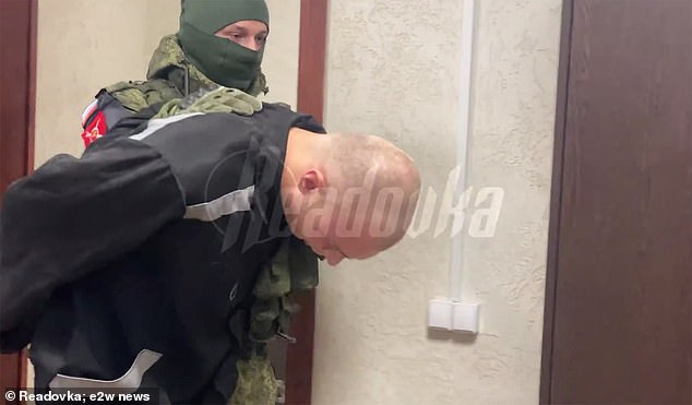 British POW James Scott Rhys Anderson, 22, formerly with the Royal Corps of Signals in the UK Army, in court in Russia