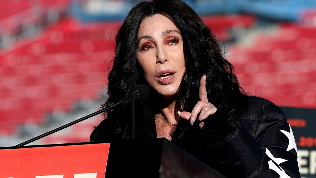 Cher speaks during the Women's March rally in Las Vegas, Nevada, U.S. January 21, 2018.