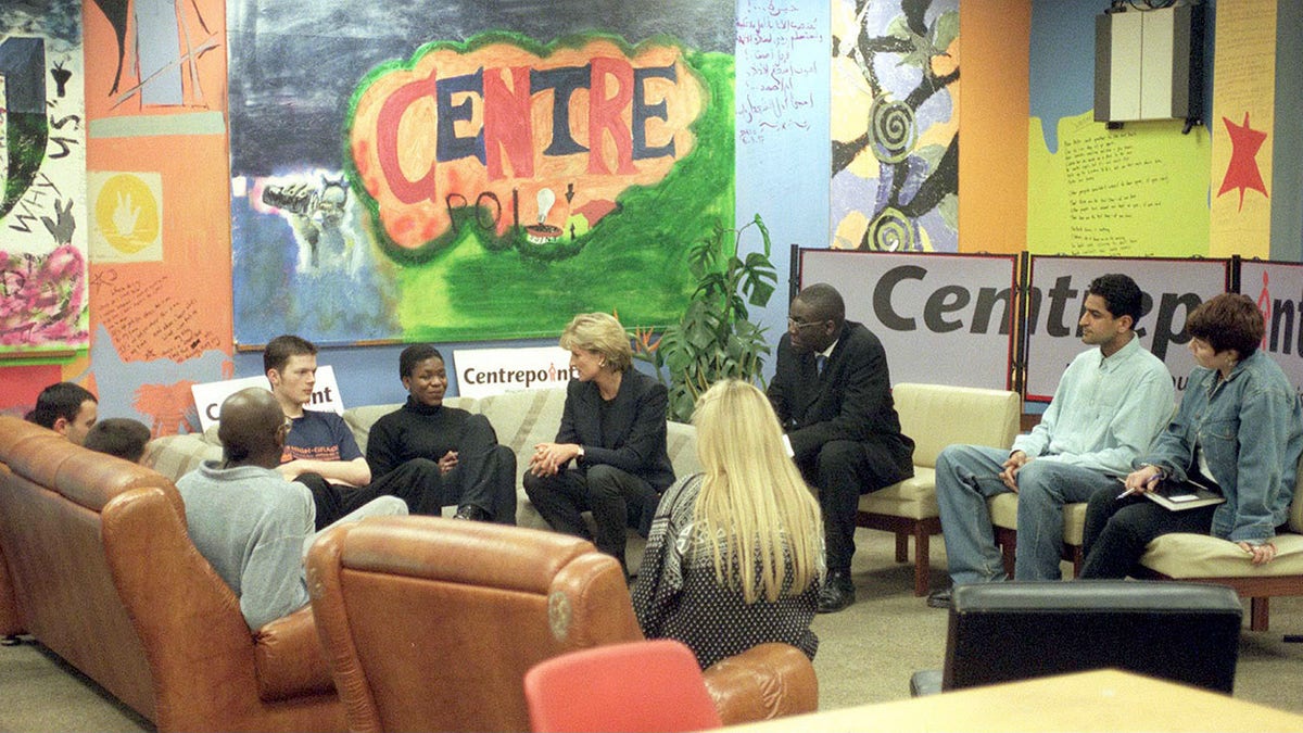 Princess Diana visiting Centrepoint