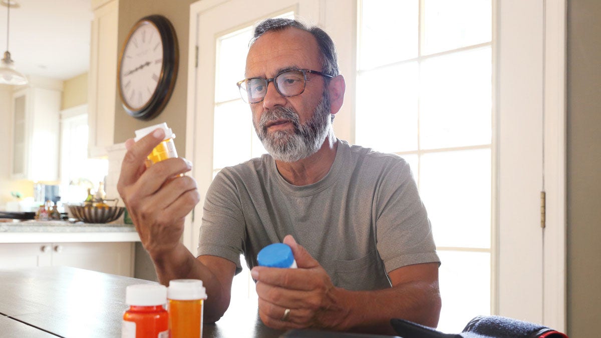 Man with medications