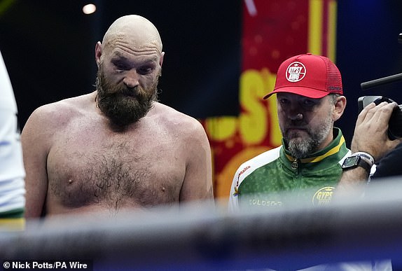 Tyson Fury following the WBA, WBC, WBO, IBO World Heavyweight championship contest against Oleksandr Usyk at the Kingdom Arena in Riyadh, Saudi Arabia. Picture date: Saturday December 21, 2024. PA Photo. See PA story BOXING Fury. Photo credit should read: Nick Potts/PA Wire.RESTRICTIONS: Use subject to restrictions. Editorial use only, no commercial use without prior consent from rights holder.