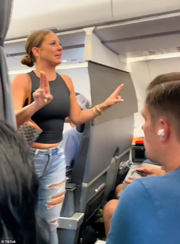 Gomas went viral for screaming ‘that motherf***er back there is not real' before being escorted off the flight from Fort Worth to Orlando, Florida, in July 2023