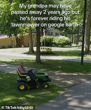 Their grandfather could be seen riding his lawnmower in the Google Maps image