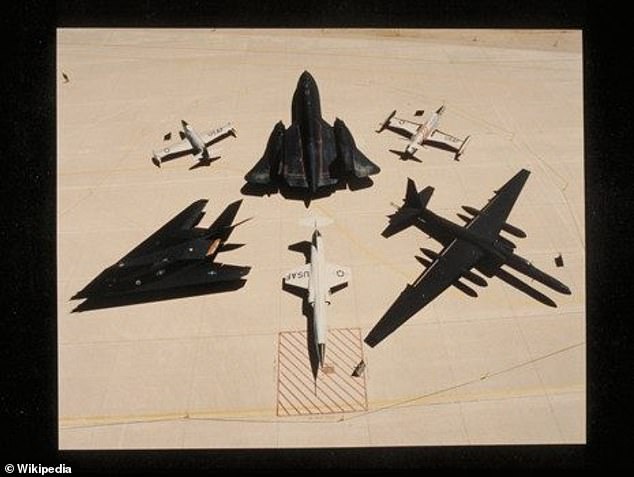 Above: a collection of once 'top secret' aircraft made by Lockheed Martin's Skunk Works for the US military over the years