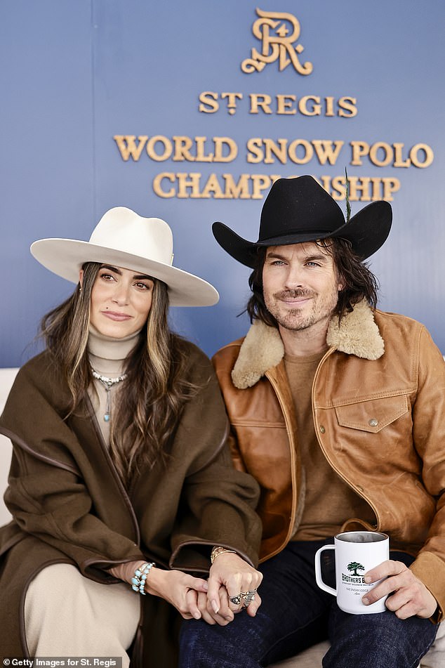 Nikki Reed and Ian Somerhalder were dressed like modern-day cowboys