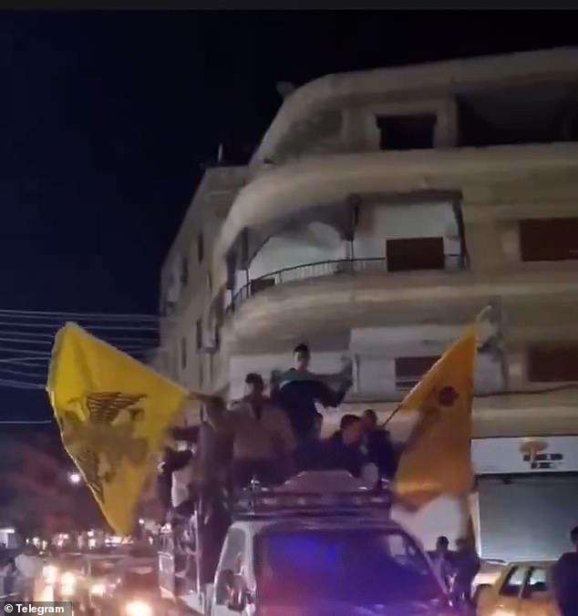 Hundreds gathered in Damascus for the protests last night