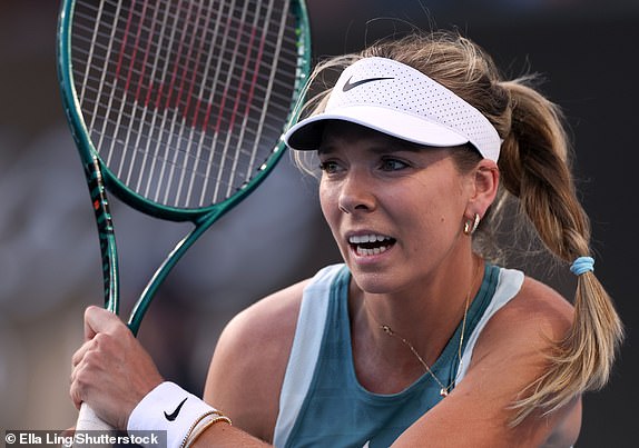 Mandatory Credit: Photo by Ella Ling/Shutterstock (15102040dc) Katie Boulter during her second round match Australian Open, Day Five, Tennis, Melbourne Park, Melbourne, Australia - 16 Jan 2025