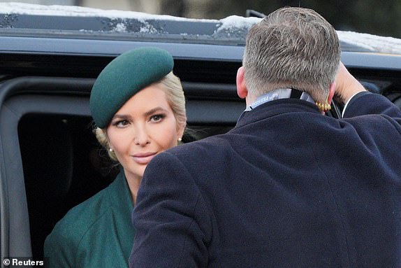 U.S. President-elect Donald Trump's daughter Ivanka Trump arrives for a service at St. John's Church on Inauguration Day of Donald Trump's second presidential term in Washington, U.S. January 20, 2025. REUTERS/Jeenah Moon