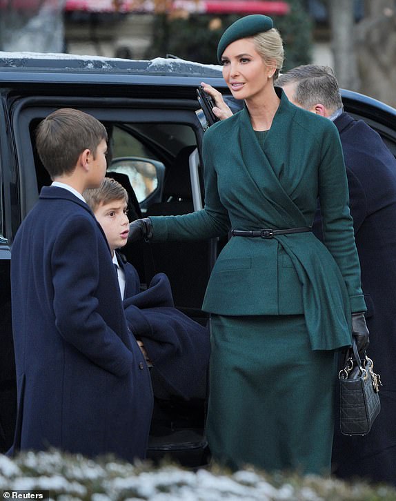 U.S. President-elect Donald Trump's daughter Ivanka Trump arrives for a service at St. John's Church on Inauguration Day of Donald Trump's second presidential term in Washington, U.S. January 20, 2025. REUTERS/Jeenah Moon