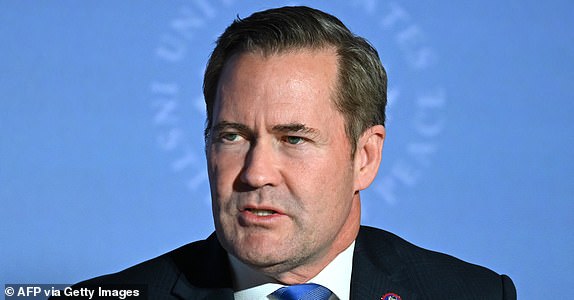 Incoming National Security Advisor Mike Waltz speaks during an event at the US Institute of Peace in Washington, DC, on Janauary 14, 2025. (Photo by ANDREW CABALLERO-REYNOLDS / AFP) (Photo by ANDREW CABALLERO-REYNOLDS/AFP via Getty Images)