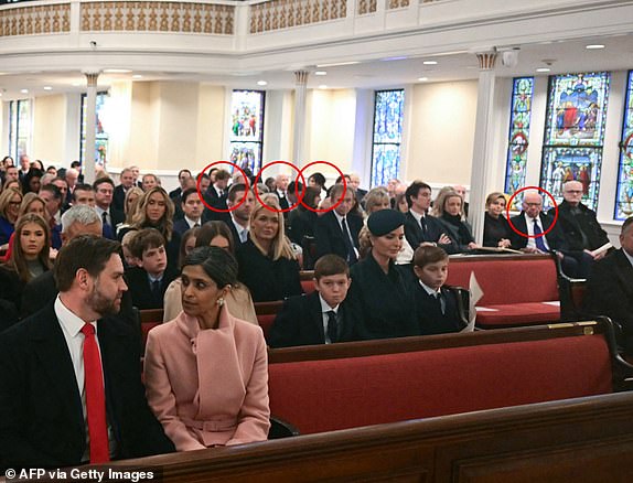 US Vice President-elect JD Vance and Usha Vance attend a church service at St. John's Episcopal Church, Lafayette Square in Washington, DC, January 20, 2025. (Photo by Jim WATSON / AFP) (Photo by JIM WATSON/AFP via Getty Images)