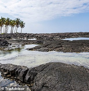 A lava field close to Volcano House hotel