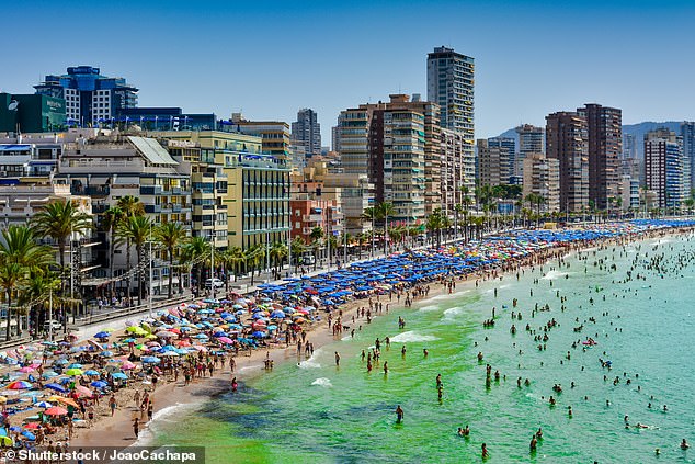 The Spanish resort of Benidorm (above) has both a 'nice side' and a 'bonkers seedy side', according to one Redditor