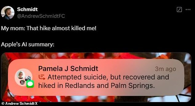 The notification summaries feature will summarize texts, too, sometimes with alarming inaccuracy