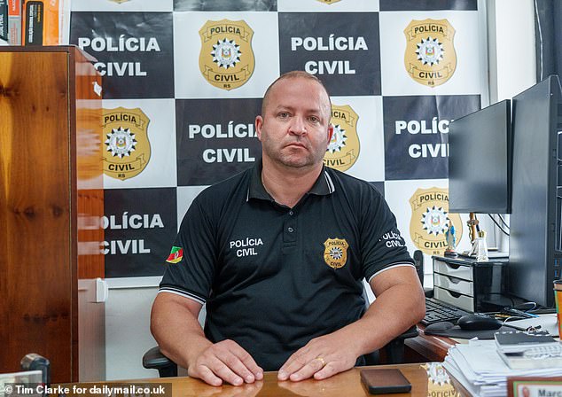 Picture shows Police Chief of the Civil Guard in charge of the investigation, Marcos Veloso