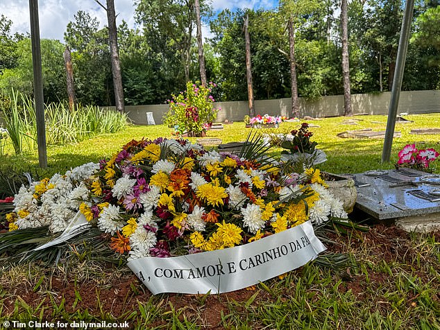 Picture shows the graves of Tatiana Denize Silva dos Santos, 43 and Neuza Denise Silva dos Anjos, 65 in the Sao Vincente Cemetery in Porto Alegre, Brazil