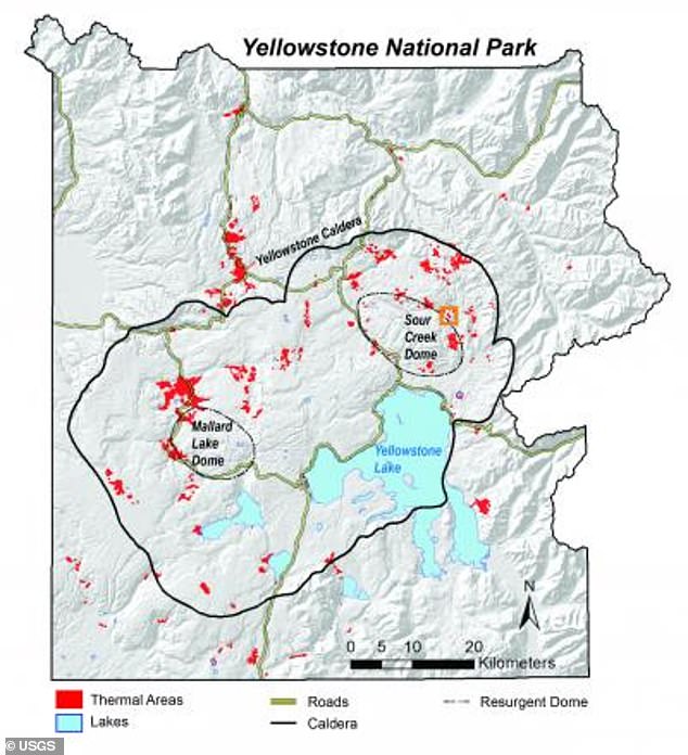 Deep beneath the Caldera, magma that fuels the supervolcano's activity now appears to be moving northeast of this enormous crater, shifting the concentration of volcanic activity