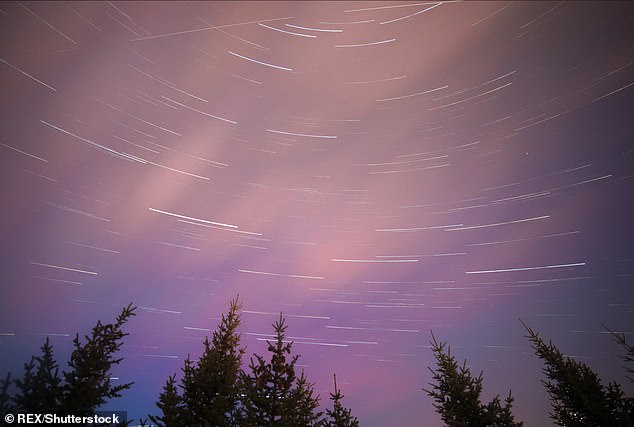 The Quadrantids Meteor Shower, pictured over China in 2019, will reach its peak between 15:00 and 16:00 GMT but will remain at a high level of activity through this evening into the early hours of tomorrow