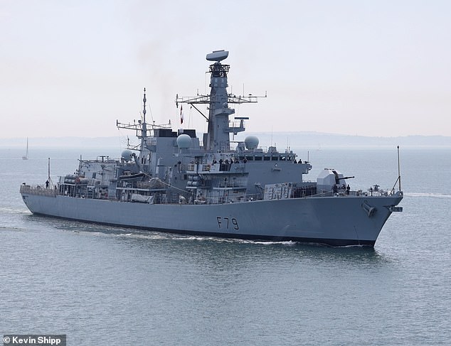 To be rolled out by 2029, the quantum clock will allow more precise navigation and surveillance on Royal Navy ships and RAF planes. Pictured, Royal Navy Duke class Type 23 anti-submarine frigate HMS Portland