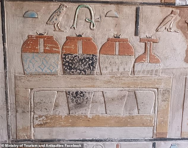 The ministry says: 'This incredible find adds to Saqqara's rich legacy as one of Egypt's most significant archaeological sites'