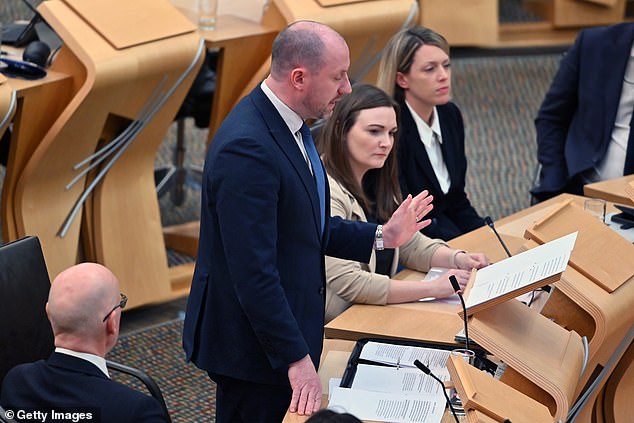 Scotland's Health Secretary Neil Gray speaks in Holyrood on January 7