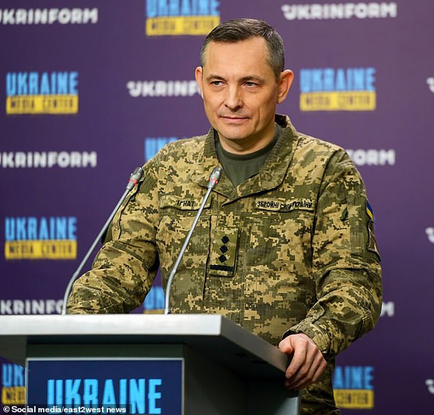 Pictured: Colonel Yuriy Ihnat, chief spokesman for the Ukrainian Air Force Command