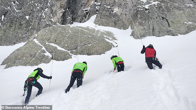 Rescuers were also searching for a second mountaineer and confirmed that the families of both men had been informed