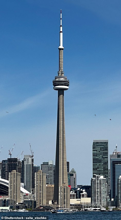 The CN Tower in Toronto, Canada (above), is the fourth most misidentified landmark worldwide, with 55 per cent of people guessing it was the Space Needle in Seattle. Both towers are visually similar, with a slim needle-like design, though the CN Tower is much taller at 553m/1,184ft, compared to the Space Needle, which stands at 184m/603ft