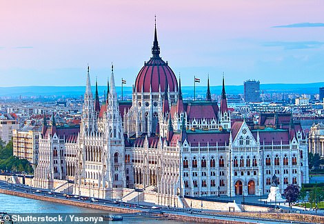 The Hungarian Parliament Building in Budapest (above) and the Palace of Westminster, London, are both ornate and located by water - perhaps that's why 31 per cent of the study group mixed the former up with the latter