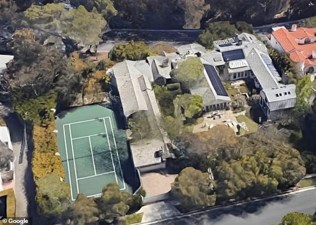 Nothing remains of Billy Crystal's palatial home beyond the tennis courts