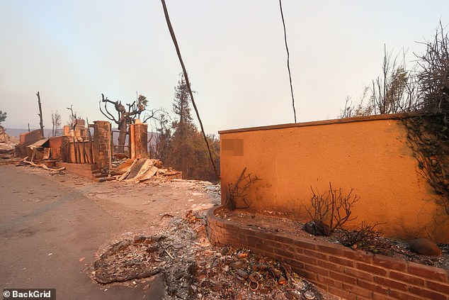 Images taken on Wednesday showed the decimated property