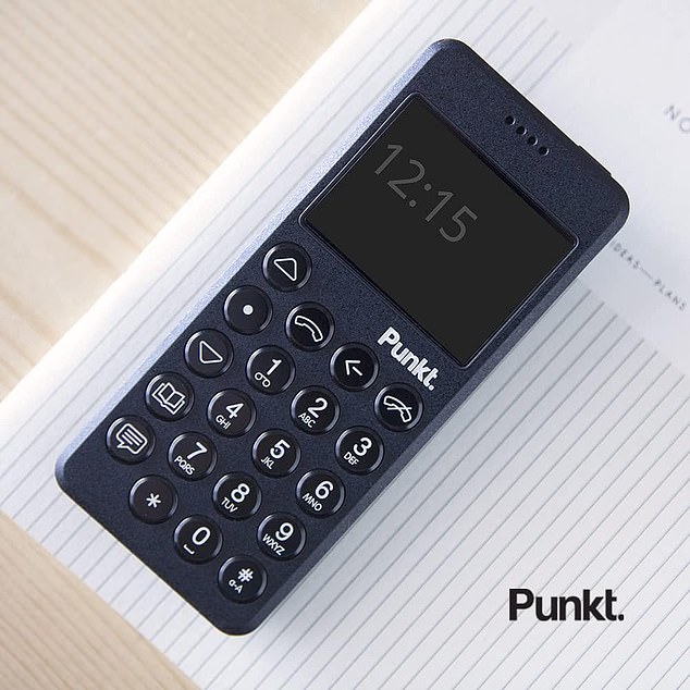 The latest model and most expensive 'dumb phone' at £250 - but most highly rated for those thinking of doing a digital detox this New Year - is the simple, chic and minimalist Punkt MP02